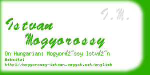 istvan mogyorossy business card